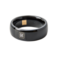 Smart ring showing qr code on transparent background png