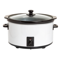 White slow cooker crock pot isolated on transparent background png