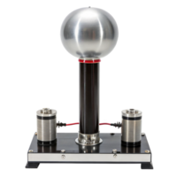 Van de graaff generator creating static electricity on transparent background png