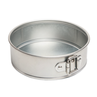 Round baking pan with removable base isolated on transparent background png