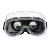Virtual reality headset with transparent lens protector on white background png