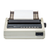 Dot matrix printer printing numerical data on transparent background png