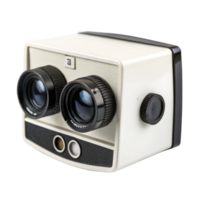 Vintage stereo slide viewer camera isolated on white background with transparent background png
