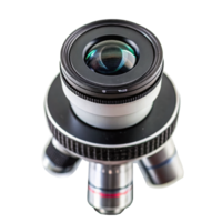 Microscope objective lens isolated on transparent background png