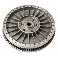 Flywheel rotor isolated on transparent background showing its intricate design png