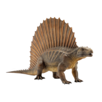 Edaphosaurus walking with transparent background png