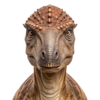 Pachycephalosaurus dinosaur portrait on transparent background png
