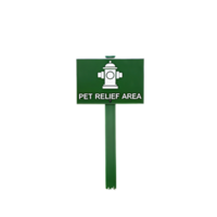 Pet relief area sign indicating designated spot for pets on transparent background png