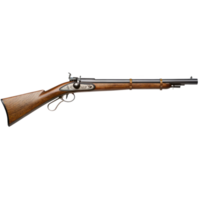 Antique matchlock arquebus rifle isolated on transparent background png