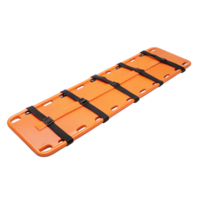 Orange spine board with securing straps isolated on transparent background png