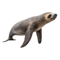 Thalassocnus aquatic sloth walking on transparent background png
