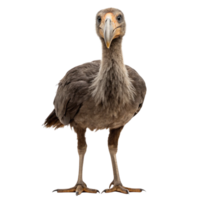 Phorusrhacos, south american terror bird standing on transparent background png