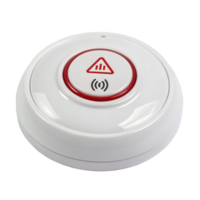 Wireless panic button showing alert signal on transparent background png