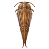 Pikaia gracilis fossil, an early chordate ancestor, isolated on transparent background png