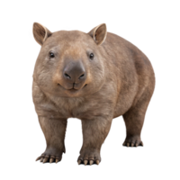 Diprotodon, extinct rhino sized wombat standing on transparent background png