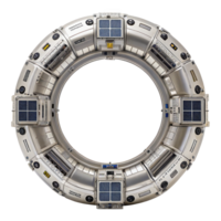 Modular orbital habitat ring segment isolated on transparent background png