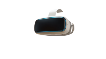 Futuristic vr headset floating on transparent background png
