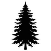Forest Pine Tree Minimal Art vector