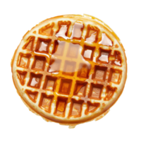 Waffle with maple syrup on transparent background png