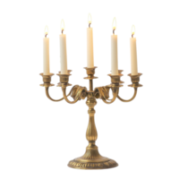Candelabra with candles on transparent background png