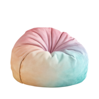 A colorful beanbag chair on transparent background png