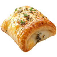 Savory pastry on black on transparent background png