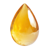 A single honey droplet on transparent background png