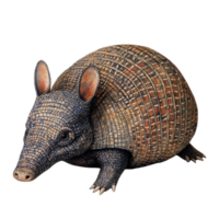 Armadillo on black background on transparent background png