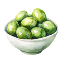 Olives in a bowl image on transparent background png