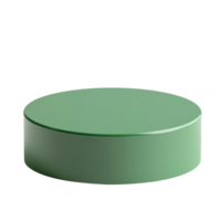 Green circular platform on transparent background png