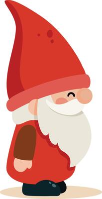 Charming Little Christmas Gnome with Red Hat