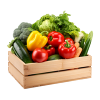 Nutritional food idea featuring vegetables in box for wellness content and menus png
