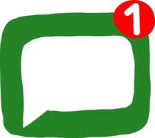 Message notification icon message coming vector