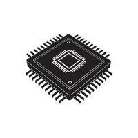 silhouette of a computer chip vector