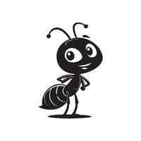 ant illustration isolated on transparent background vector