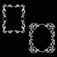 Set of Abstract Fire-Inspired Borders for Graphic Projects vector