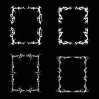 Grunge Style Burning Edge Frames Bundle for Creatives vector