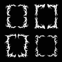 Decorative Tribal Flame Frames Collection for Digital Design vector