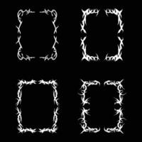 Grungy Abstract Flame Frames Bundle vector