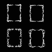 Unique Ink Flame Square Frame Set for Print and Web Use vector