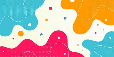 Abstract colorful fluid background. Blue, orange, and red liquid pattern on bright background design. vector