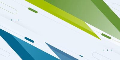 Abstract colorful banner triangle background. Green and blue overlap shapes pattern background design. vector