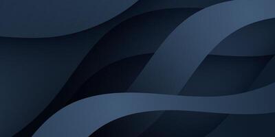 Abstract dark gray wave background. Trendy wave shapes overlap pattern with shadow. vector