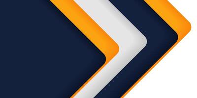 Abstract colorful papercut square 3D background. Blue and orange element color shapes overlap pattern background. vector