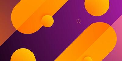 Abstract colorful purple and orange dynamic color background. Simple elegant dynamic shapes pattern. vector