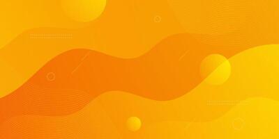Abstract wave colorful orange background. Simple wave shapes pattern background. Minimal abstract banner background. vector