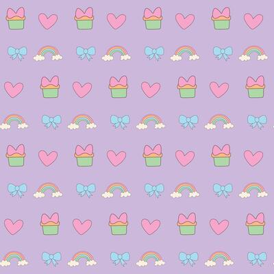 Cute Fun Baby Clothing rainbow Textile Seamless Swatch Background. Hand Drawn Doodle Infant Fabric Pattern. Cute Kawaii Whimsical Wrapping, Wallpaper Nursery Art. Vintage Elegant Retro Style