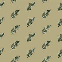 Hand Drawn Botanical Green Leaf Pattern vector