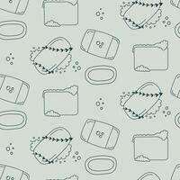 Hand Drawn Soap Product Pattern vector