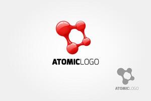 Atomic Logo Template.The basic of this logo is an abstract logo, but we can look an atom, connection, net, square, dot, or molecular. It's can symbolize anything that related with arts and technology. vector